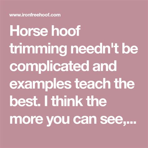 I can teach you by Hooves.